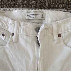 Abercrombie & Fitch Cream Denim Pants